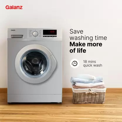 Galanz 7 kg Quick Wash Fully Automatic Front Load Washing Machine with In-built Heater Silver  (XQG70-F712DE)(OPEN BOX) Galanz 7 kg Quick Wash Fully Automatic Front Load Washing Machine with In-built Heater Silver  (XQG70-F712DE)(OPEN BOX)